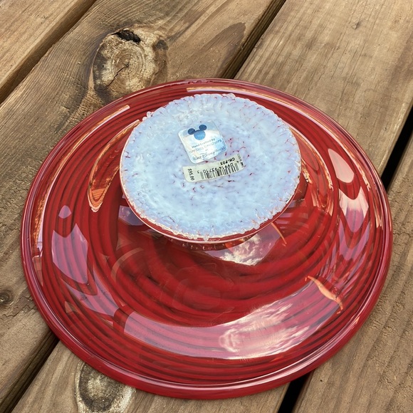 Disney Arribas Brothers blown glass peppermint swirl pedestal bowl - Picture 6 of 9